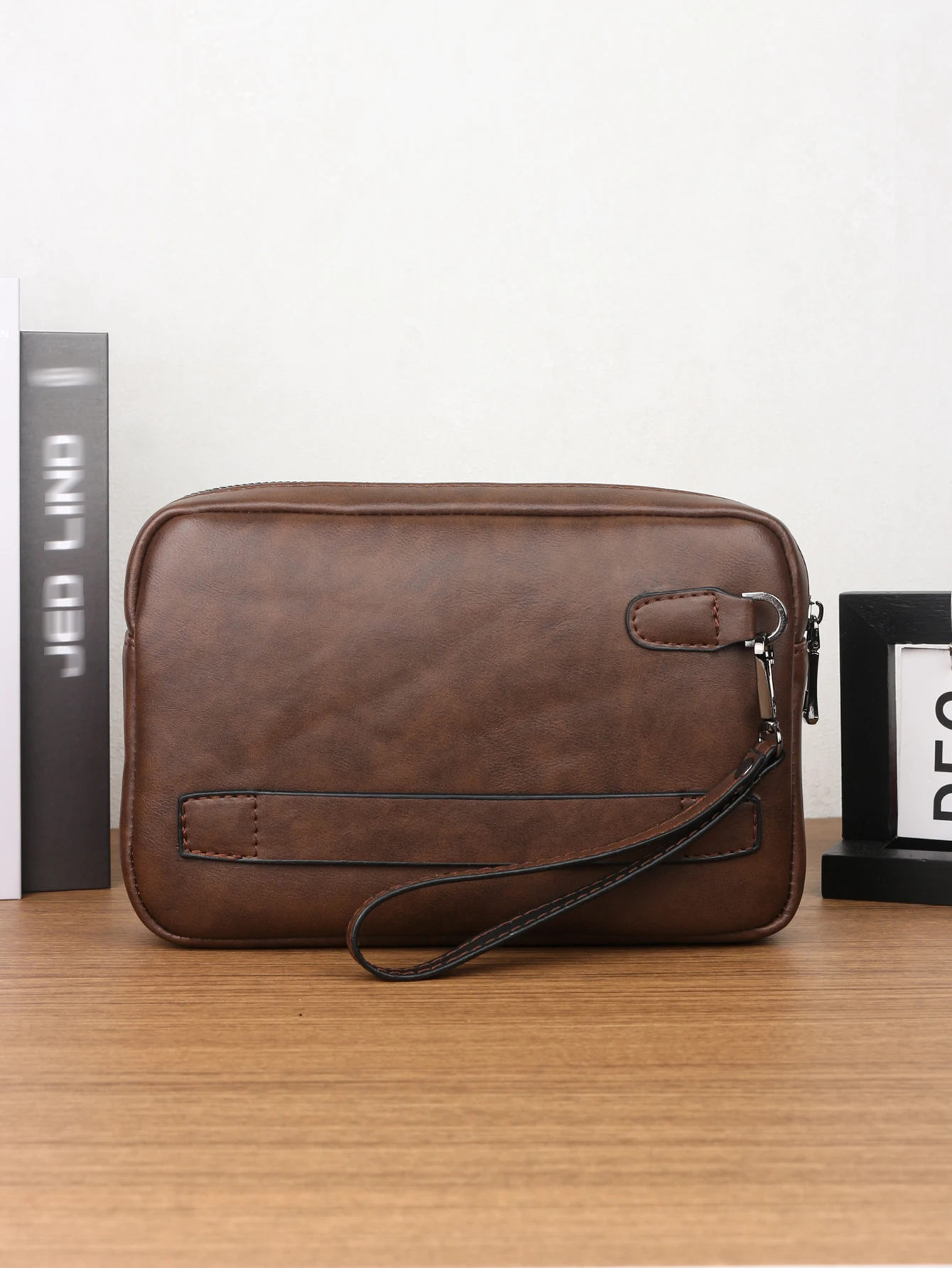 pochette à bracelet multifonctionnelle de grande capacité, sac à main rétro minimaliste, sac de téléphone portable, mode d'affaires décontractée