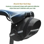 Sac de selle de vélo anti-éclaboussures |   Convient aux vélos de route, VTT et de gravier |   Pack sous-assise réfléchissant avec clip rapide