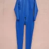 combinaison catsuit gummi en latex et caoutchouc, combinaison de batterie, bleu marine, gjulien dpzipper, imbibé, taille xs ~ média