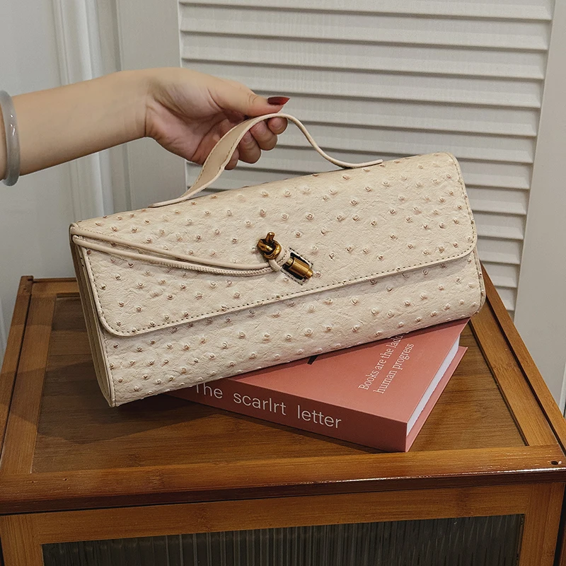 sac à main élégant et décontracté en pu pour femmes, couleur unie, sac à bandoulière avec boucle en métal, décoration, sac à bandoulière pour sorties et déplacements