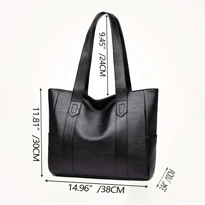 sac fourre tout vintage de grande capacité, sac à bandoulière rétro végétalien, sac à main décontracté pour femmes, sac à main de transport, shopping