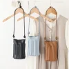 Petit cartable plissé rétro, sac seau à bandoulière à la mode, Mini sac Simple en cuir souple pour téléphone portable, sacs à main pour femmes Petit cartable plissé rétro, sac seau à bandoulière à la mode, Mini sac Simple en cuir souple pour téléphone portable, sacs à main pour femmes