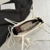 sac carré français élégant avec nœud coréen, sac de haute qualité en pu, niche simple style ballet, sac à bandoulière, nouveaux sacs décontractés pour femmes