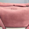 sac hobo en daim véritable pour fille, sac à main rose de luxe d'hiver 2021, sac à main de déclaration populaire, logo personnalisable/fourre tout à bandoulière avec initiale