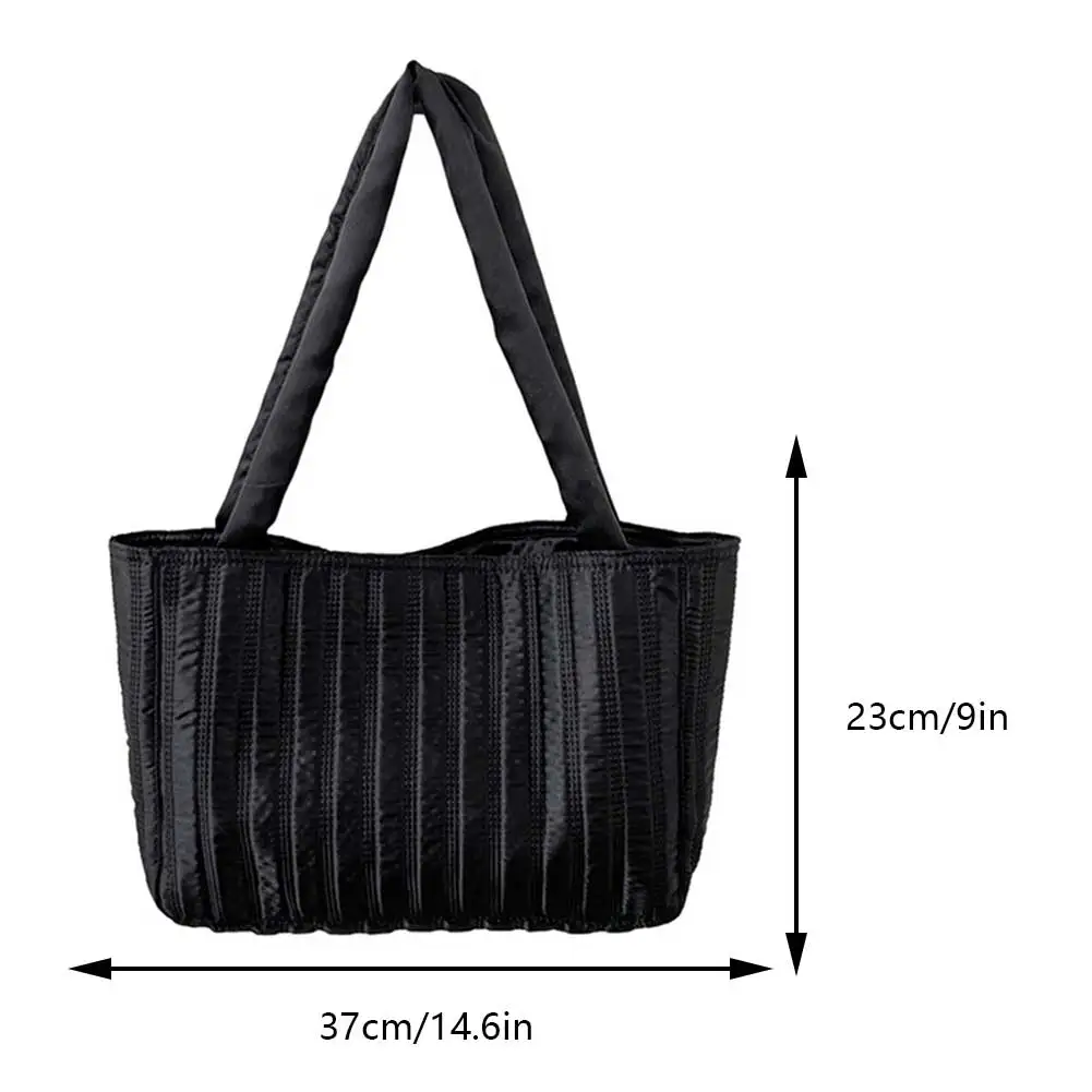 sac à bandoulière rayé pour femmes, polyvalent, élégant, simple avec poignées de rembourrage, sacs de voyage de grande capacité