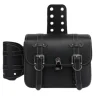 1 paire de sac de selle étanche, grande capacité, sac de moto en cuir pu, résistant à l'usure, design cool, sac latéral de moto