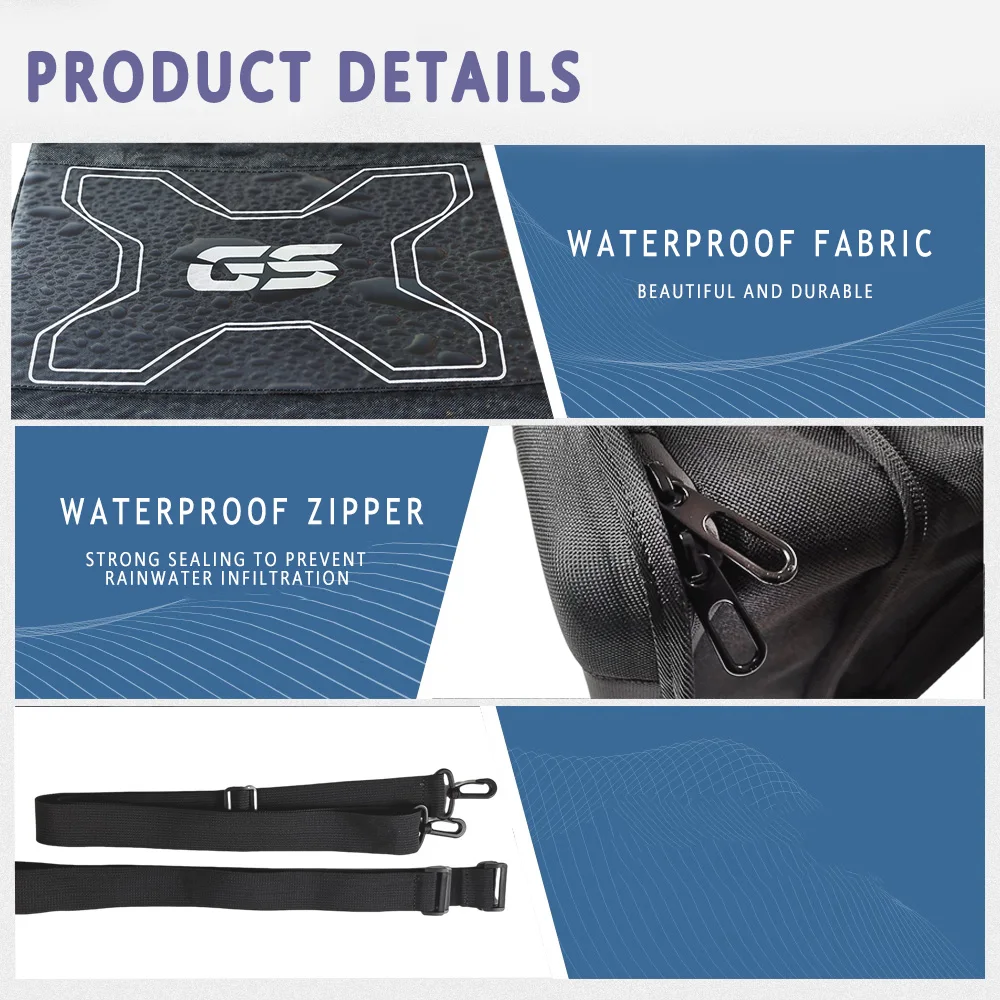 valises vario pour bmw r1250gs adventure r 1250 gs r1250 gs lc adv r1250gsa, sacs intérieurs de selle, boîte à outils