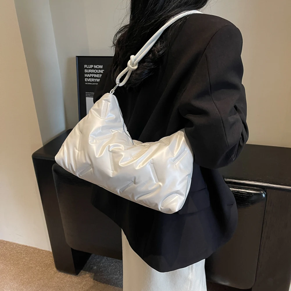 sac fourre tout matelassé pour femme, sac hobo gonflé, sacs à main fourre tout en duvet, grande capacité, rembourré, initié, décontracté, hiver, mode