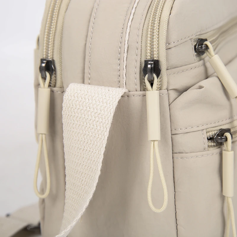 sac à bandoulière en nylon de luxe pour femmes, sac à main léger de grande capacité, sac à main de voyage multi poches avec sangle réglable