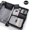 ensemble de 6 sacs de rangement de voyage, ensemble d'emballage de valise, étuis de rangement, organisateur de bagages portables, vêtements et chaussures, organisateur pliable