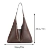 sac à main marron en cuir souple pour femme, sac à main de grande capacité, fourre tout décontracté pour femme, sac à main initié, mode de luxe