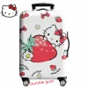 housse de valise kawaii hello kitty pour bagages de 18 à 32 pouces, protection de voyage anime