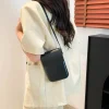 sacs à bandoulière carrés simples et élégants pour femmes, couleur unie, sac à bandoulière en cuir pu pour dames, pochette polyvalente et portable pour téléphone