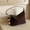 Sac à main Simple en daim, sac à bandoulière de grande capacité pour dames, sac Hobo de Style coréen de couleur unie pour filles