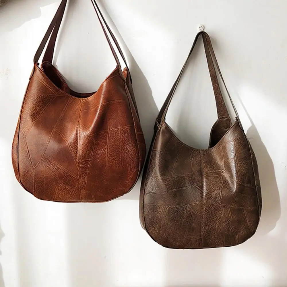 sacs à main vintage en cuir pour femmes, sac à bandoulière de luxe, grand sac de styliste, marque de mode mode