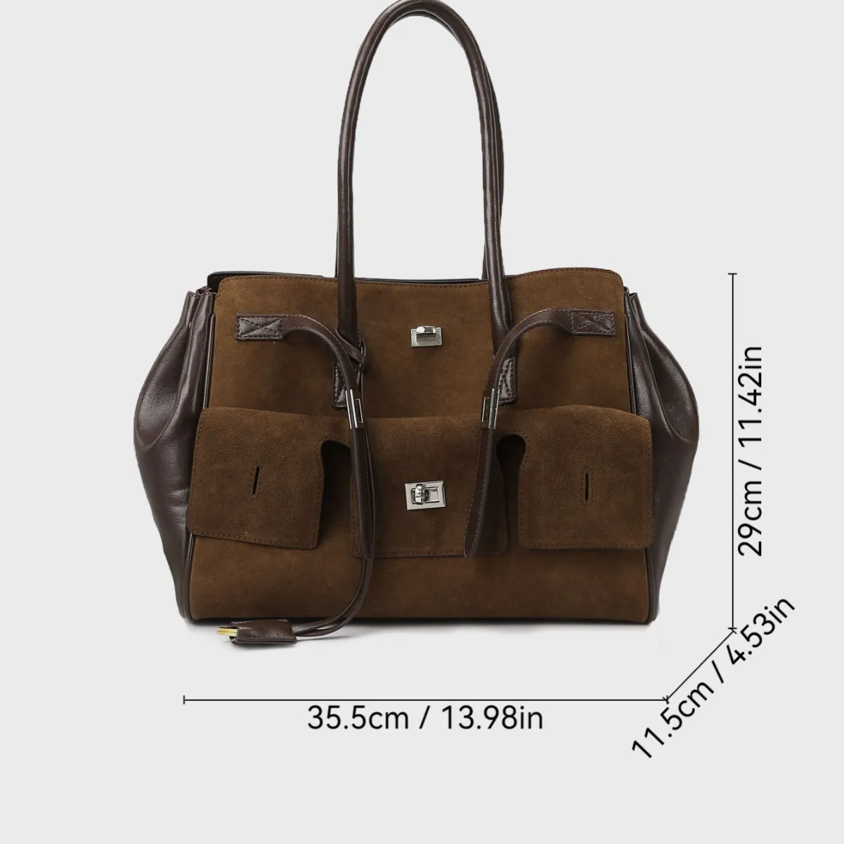 sac fourre tout en cuir mat pour femmes, marque b, même style, automne/hiver, sac de banlieue haut de gamme, grande capacité, fourre tout à bandoulière simple