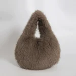 Petits sacs à poignée Hobo pour femmes, sacs à bandoulière de styliste, sac à main et sacs à main en fourrure, sac en peluche mignon à la mode