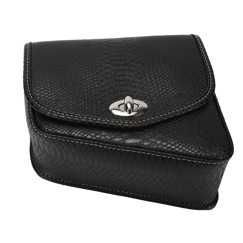 sacoche de selle latérale de moto en cuir pu, noire, Étanche, universelle, pour sportster xl 883