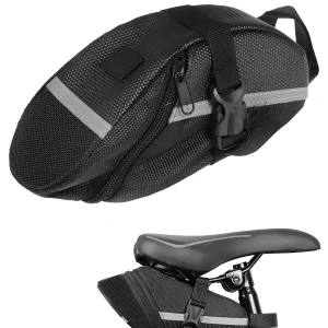 Sac de selle de vélo, 1 pièce, sac arrière de vélo de montagne, sac de coussin de vélo, sac de rangement pliable, accessoires d&rsquo;équipement de cyclisme