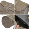 sac de selle étanche en cuir pu, rangement de bagages multifonctionnel, barre de guidon de moto, sac suspendu de selle avant, accessoires