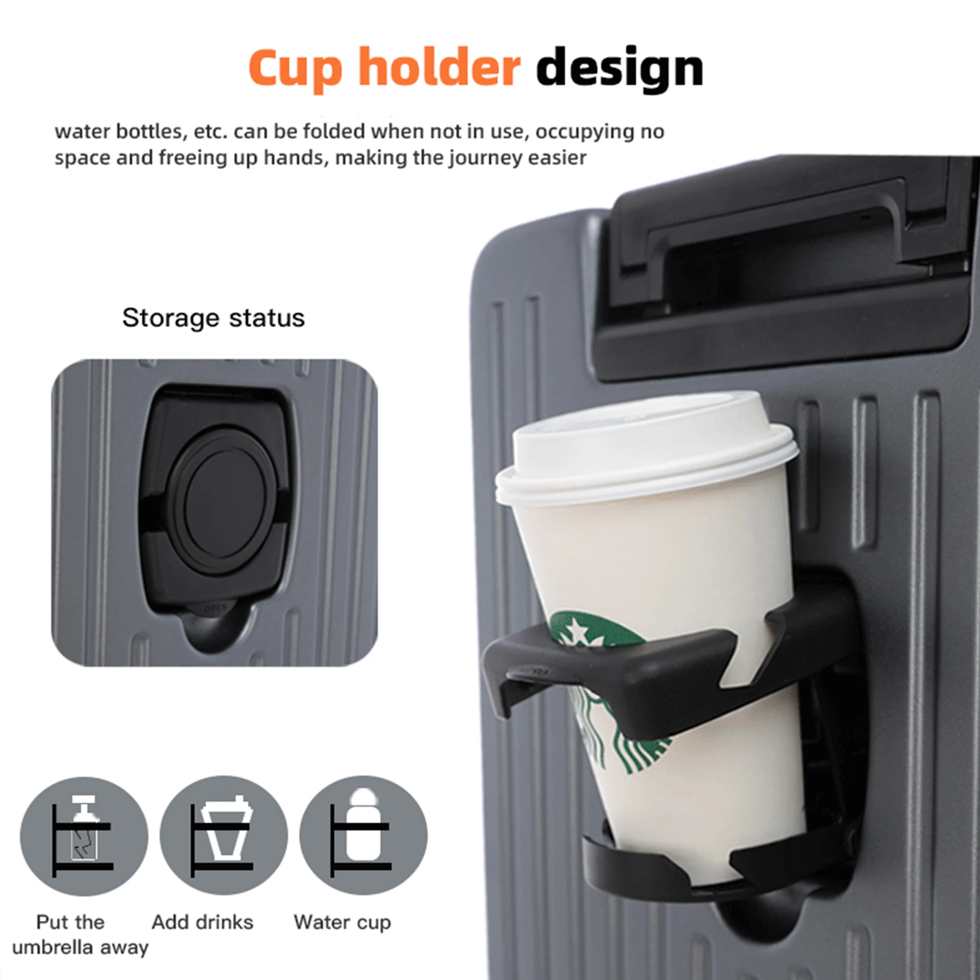 sushimu nouvelle valise à fermeture éclair à ouverture frontale, grande capacité et fonctions multiples c'est une valise de 20 pouces pour hommes,