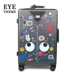 Bagage à grands yeux, verrouillage par mot de passe, verrouillage en douane, valise d’embarquement, valise de voyage, valise de grande capacité