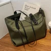 Sac à main pour femmes en Nylon grande capacité sac sous les bras avec fermeture éclair sacoche sac à main couleur unie pour le travail voyage Shopping Shopper sac Sac à main pour femmes en Nylon grande capacité sac sous les bras avec fermeture éclair sacoche sac à main couleur unie pour le travail voyage Shopping Shopper sac