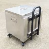 boîtier de chariot à outils de grande capacité, boîte à outils en acier inoxydable, boîte de rangement d'outils multifonctionnelle, boîtes de rangement de matériel étanches