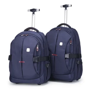 Sac à dos de transport approuvé par la compagnie aérienne pour hommes, bagage de grande capacité avec poignée télescopique, roues durables, sac de voyage convivial pour TSA Sac à dos de transport approuvé par la compagnie aérienne pour hommes, bagage de grande capacité avec poignée télescopique, roues durables, sac de voyage convivial pour TSA