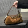 sac hobo rétro en faux daim pour femmes, couleur unie, haute qualité, design de luxe, sacs à bandoulière pour les déplacements