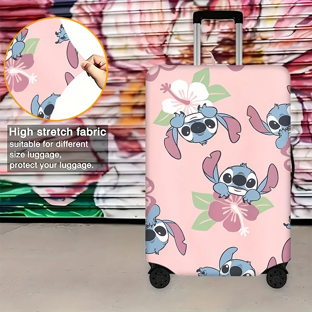 disney stitch – valise légère, protection de bagage, adaptée aux hommes et aux femmes, équipement essentiel de voyage