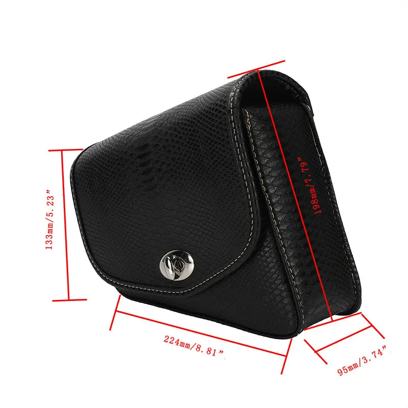 sacoche de selle latérale de moto en cuir pu, noire, Étanche, universelle, pour sportster xl 883