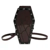 femmes cercueil sacoche sac à main dessin animé gothique sac à bandoulière en cuir pu araignée pochette à bandoulière sac cartable décontracté halloween sac à bonbons