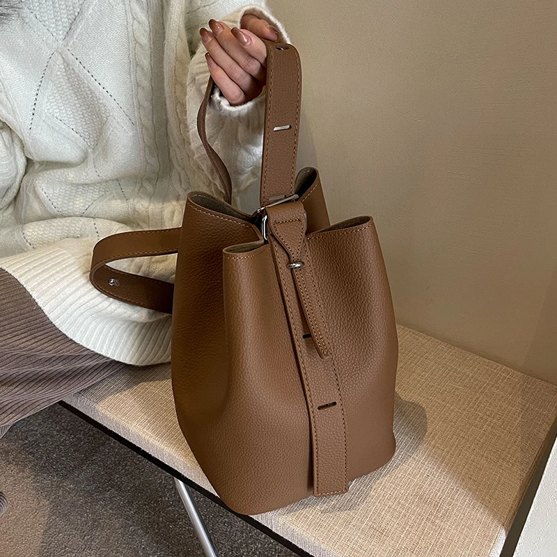 sac à main de grande capacité pour femme, sac à bandoulière décontracté polyvalent, mode minimaliste, initié, e27