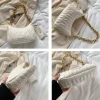 sac en croissant froncé matelassé, sac à main à la mode joinitiated, sac à main pour femmes avec porte monnaie pour tous les jours en été