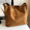slouchy sac maillard décontracté pour femme, tissu doux en faux daim, aimant, grande capacité, hobo initiated bag, commute shopping