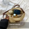 designer décontracté été à la main en rotin sac à bandoulière paille tricoté sacs à main et sacs à main dames sac à main sacs à bandoulière pour les femmes