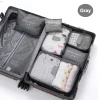 ensemble de 6 sacs de rangement de voyage, ensemble d'emballage de valise, étuis de rangement, organisateur de bagages portables, vêtements et chaussures, organisateur pliable