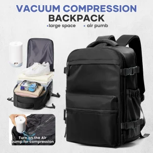 Sac à dos sous vide sac de voyage pour hommes sac à dos de grande capacité sac à dos pour ordinateur portable d&rsquo;affaires femmes hommes sac à dos extensible sac d&rsquo;école