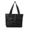 sac à main en coton rembourré de grande capacité pour femme, fourre tout, shopping, portable, matelassé, solide, voyage, loisirs, mode