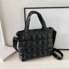 Sac fourre-tout matelassé rembourré en Nylon, sacoche de couleur unie, sac à bandoulière bouffant pour femmes, sacs à bandoulière de grande capacité pour dames