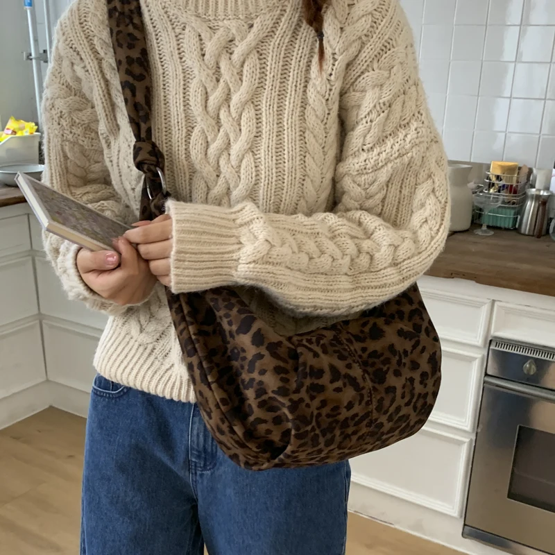 sac à bandoulière imprimé animal demi lune sacs à bandoulière pour femmes sacs à main et sacs à main de créateur de mode sac hobo léopard vintage