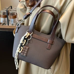  Sac seau à main haut de gamme pour femmes, Design rétro Simple, sacs à bandoulière simples, fourre-tout de grande capacité, automne 2025