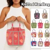 sac seau décontracté papillon dessin animé ours doux tricoté sac à main style coréen sac fourre tout pour femmes filles