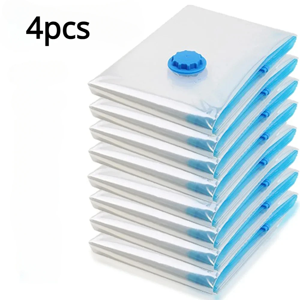 Sac de compression sous vide épaissi, sac sous vide transparent pour couette, sac de rangement et de tri des vêtements ménagers, 4 pièces Sac de compression sous vide épaissi, sac sous vide transparent pour couette, sac de rangement et de tri des vêtements ménagers, 4 pièces