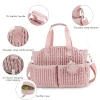 nouveau sac de maman matelassé une épaule sac de rangement à main tissu imperméable isolation pour mère et enfant voyage
