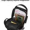 sac à bandoulière élégant pour hommes – tissu oxford durable, sac de poitrine à bandoulière avec poche pour téléphone, fermeture