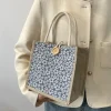 sac à main en chanvre de luxe pour femmes, fourre tout tendance de style bento, sac à main esthétique pour le travail et les événements serrés