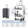 housse de bagage personnalisée the peanuts, housse de protection élastique pour valise de voyage s noopys, combinaison pour 18 32 pouces