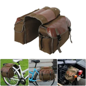 Sac de selle de grande capacité pour moto, voyage en toile, sacoches étanches, boîte à outils latérale, pochette